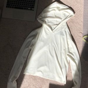 Soft white Hollister Waffle Hooded tee